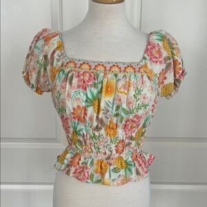 Rachel Zoe Floral Boho Top Size 2